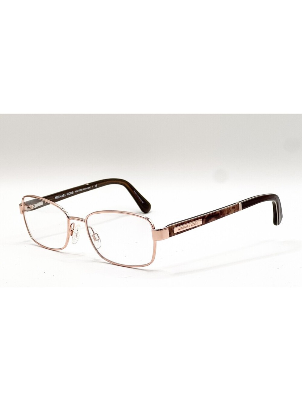 Michael Kors MK 7003 1011 Rose Gold Milky Brown Snake Eyeglass Frames 52-17